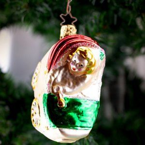 3.5" Vintage Baby in Carriage Old World Christmas Ornament